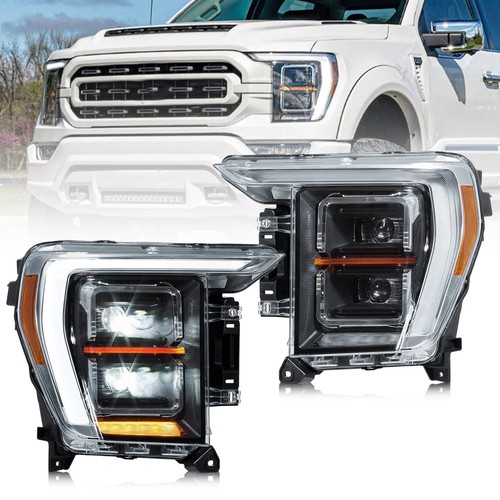 Pair led projector headlights - led,